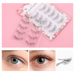 ขนตาปลอมขนม Pairs 5คู่ขนตาปลอมสังเคราะห์เกาหลีธรรมชาติ