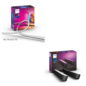 NEW Philips Hue Play TV Gradient Lightstrip 65inch (KR Plug) | Home Movie Entertainment Bundle - Hue TV Gradient Lightstrip 65 inch Hue Sync Box Hue Play Bar (Hue Bridge and Hue Sync Box Required)