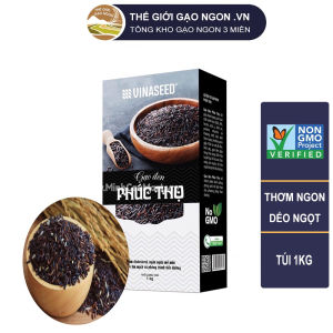Gạo Lứt đen Phúc Thọ Vinaseed - Hộp 1kg cao cấp - Giá Sỉ Date mới
