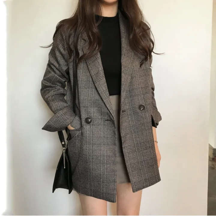 ZD Korean Style New Double Row Two Button Blazer for Women 2 Colors Top