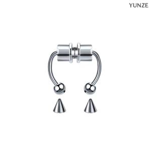 [COD] YUNZE Stainless Steel Fake Nose Ring Hoop Septum Rings C Clip Lip Ring Earring For Women Fake Piercing Body Jewelry Non-Pierced