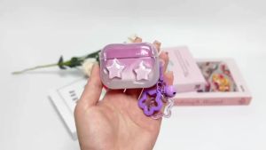 Good productCompatible with AirPods Pro 2 Case Cute 3D Star AirPods Pro 2nd Generation Case with Keychain for Girls Women Shockproof Headset Cover for Airpods Pro 2nd Gen Gradient Purple1