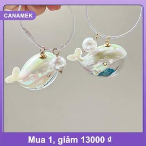 【CANAMEK】 Dễ thương Cá voi cá heo Keychain động vật biển búp bê Kawaii Keyring Xe móc chìa khóa phụ kiện cho nam giới phụ nữ vài túi đồ trang sức