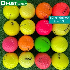 Bóng Golf màu cũ hỗn hợp Volvik Taylor... cấu tạo 3 4 lớp đẹp được phân loại theo độ mới