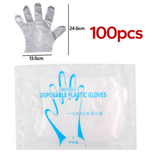 Yespery 100Pcs Găng tay dùng một lần Nhựa Găng Tay Trong Suốt Thân Thiện Với Môi găng tay dọn dẹp Cho DIY Nấu Ăn phụ kiện nhà bếp