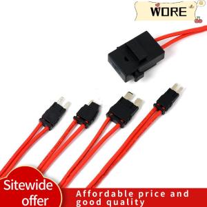 WORE ที่ใส่ฟิวส์รถยนต์25A 32V 16AWG ต่อสายไฟตัวสะสมฟิวส์อะแดปเตอร์สำหรับอุปกรณ์อิเล็กทรอนิกส์