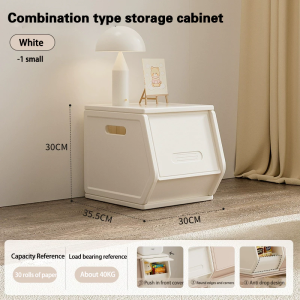 ⚡SG Next Day Delivery⚡ Kids Storage Cabinet Stackable Toy Box Organizer for Snacks & Books Front Open Dustproof Design