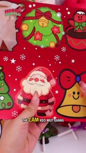 Thẻ Trang Trí Kẹo Mút Giáng Sinh – Thẻ Cắm Kẹo Noel Hình Ông Già Noel Người Tuyết Tuần Lộc