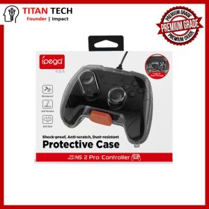 (SG) NS2 Premium Transparent Protective Hard Shell Protector Clear Case For Nintendo Switch 2 Pro Controller IPEGA
