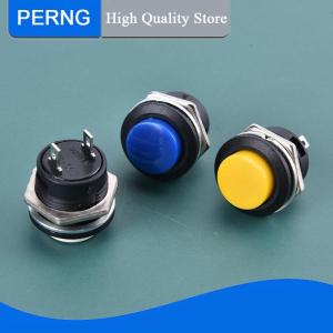 [PERNG] Tehe 16mm 12V-24V không thấm nước Xe LED Power push button momentary chuyển đổi kim loại on of