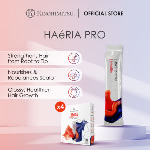 Kinohimitsu Haeria Pro Hair Supplement Sachet 25ml - Reduces Hair Fall Boosts Volume Hydrates Scalp with Biotin