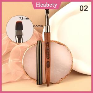 Heabety Móng Tay Lót Bàn Chải Tay Cầm Bằng Gỗ Tái Sử Dụng Chống-Trượt Pháp Dòng Hoa Sơn Bàn Chải Tự Làm Tốt Chi Tiết Công Cụ Làm Móng Tay