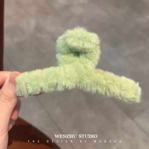 Zy Fashion Plush Hair Clip for Women Korean Style Elegant Hair Claw Fashion Girl Shark Clip