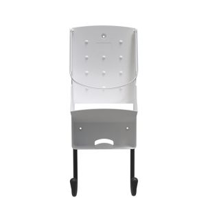 DIVATEN Universal Size Iron Holder Wall Mounted Double Hooks Iron Storage Rack Portable Ironing Board Hanger Bedroom