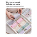 Mainland Underwear Storage Box Kotak Penyimpanan Pakaian Dalam Kaos Kaki Organizer Lemari Serbaguna Storage Box Sekat HSB181. 