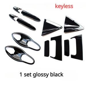 HONDA HRV HR-V 2014-2021 Carbon Fiber/Glossy Black Pattern Car Door Handle Bowl Cover Exterior Accessories