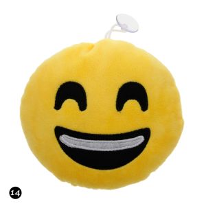 WH CG 15CM Soft Emoji Yellow Round Cushion Emoticon Stuffed Plush Toy Smiley Pillow