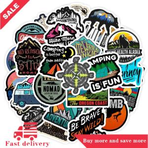 [COD] 50 PCS Camping Landscape Stickers Outdoor Adventure Climbing Waterproof Sticker
