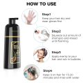 Instant Black Hair Dye Shampoo for Women Man Hair Color Shampoo for Gray Hair - 100% Gray Coverage - Natural Plant Hair Dye 3 in 1, 16.9Fl OZ. 