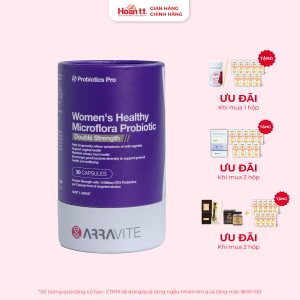 Men Vi Sinh Gia Đình Arravite - Men Phụ Khoa Dạng Viên Uống Giúp Các Vấn Đề Về Ngứa Ngáy Khó Chịu Cho Cơ Thể