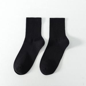 6/12pairs Mens Solid Color asketball sock Cotton Couple Sports Breathable Basic Mid/high socks Calf Sock Plain Socks