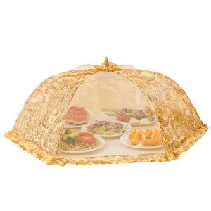 NCNC food cover in the table food keepers with cover food storage with cover plastic containers with cover Dustproof Foldable Umbrella Shape Dish Tent Food Net Lace Fabric Food Cover Kitchen Gadgets Food Lid Table Cover