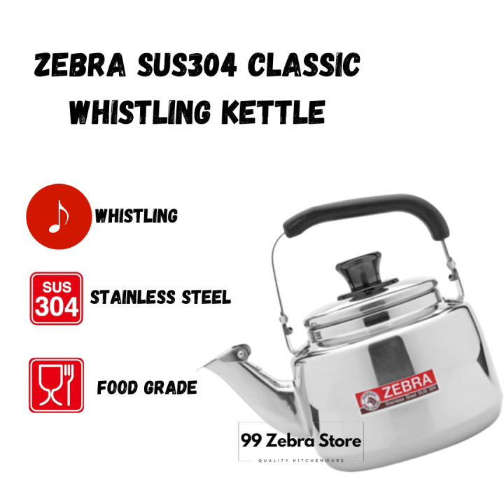 Zebra SUS304 Classic Whistling Kettle 2.5L, 3.5L, 4.5L & 7.5L Lazada