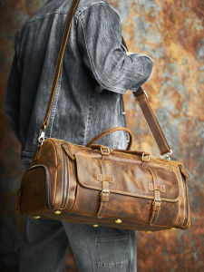 Travel Duffel Bag Handbag For Men Leather Travel Bag Travel Outdoor Shoulder Bags Weekender Bags Yoga Bag Sport Gym Bag NASVA
