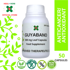 Guyabano Capsules Organic (Graviola / Soursop) 50 Capsules Anti Cancer Anti Diabetic Immune Booster Antioxidant