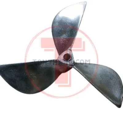 Chân vịt gang 3 cánh ren 14 chạy ghe chạy xuồng bơm nước