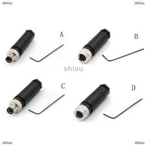 [COD] shiou Sensor Connector M8 Male Female Screw Threaded Plug Coupling 3 4 Pin A type