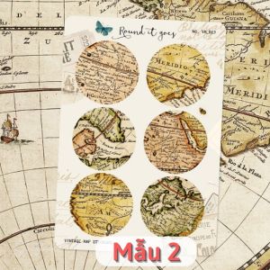 Sticker tự cắt phong cách cổ điển - hình dán tự thiết kế vintage trang trí sổ nhật kí sổ tay | Bullet journal - kc031