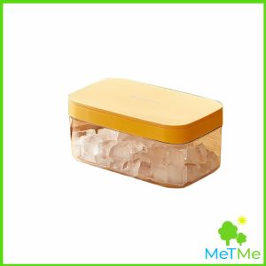 MetMe กล่องใส่น้ำแข็ง ถาดน้ำแข็ง ที่ทำน้ำแข็ง ถาดน้ำแข็งตู้เย็นของใช้ในครัวเรือน ice tray with cover