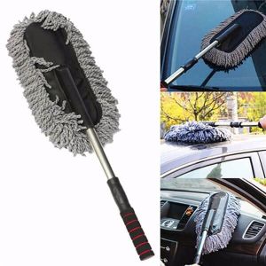 Chổi nano sợi dầu lau rửa xe ô tô chuyên dụng - cán kéo dài đầu dẹp Thiết kế thông minh dễ dàng