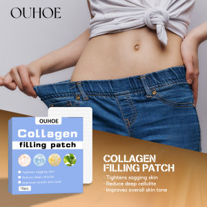 Ouhoe แผ่นเติมคอลลาเจนช่วยให้ผิวหย่อนคล้อยกระชับลดเซลลูไลท์ต่อต้านริ้วรอยบำรุงผิวกาย10ชิ้น