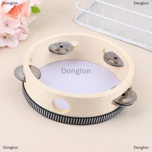 [COD] Donglon กลองแทมบูรีนไม้1ชิ้น15ซม. สำหรับเด็กใช้ตีกลองแบบใช้มือถือเครื่องดนตรีเครื่องเคาะสำหรับเด็กของเล่นเพื่อการศึกษา