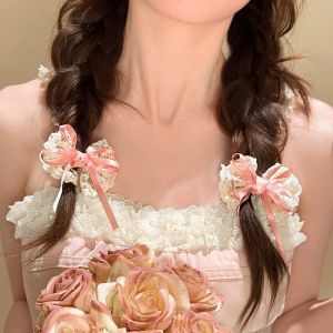 2025 New Korean Lace Bow Hairpin Sweet Girl Side Bangs Duckbill Hairpin