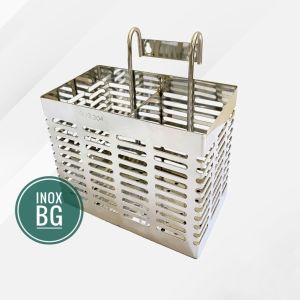 [Inox304] Ống đựng đũa thìa muỗng... 2 ngăn vuông chất liệu inox304 cao cấp