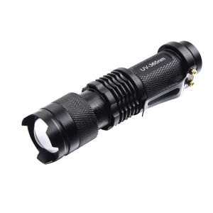 UV Ultra Violet LED Flashlight Blacklight Light 395/365nm Fluorescence detection Lamp Torch