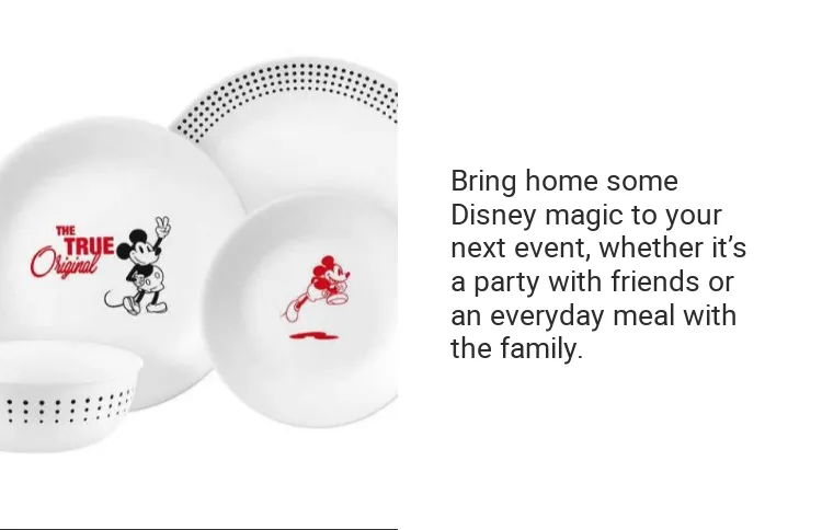 Corelle Disney Plates Luncheon Plates Mickey Mouse Corelle Plates