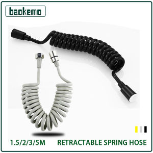 Baokemo Retractable Spring Hose Bidet Shower Hose 1.5M/2M/3M/5M 304 Stainless Steel Thread