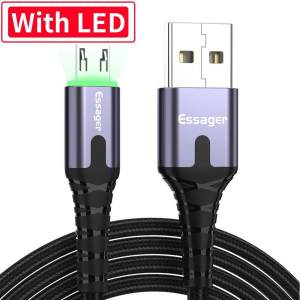 LED Micro USB Cable 3A Fast Charging Charger Micro usb Cable For Samsung Xiaomi Android Mobile Phone Wire Cord
