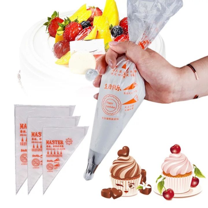 TS 50Pcs Cream Icing Piping Decor Disposable Cake Pastry Bag Lazada  Indonesia