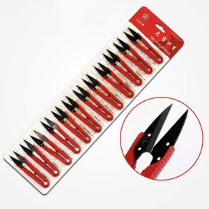 Kéo bấm chỉ cán nhựa đỏ lưỡi đen DJ 107 siêu sắc bén dùng trong ngành may mặc