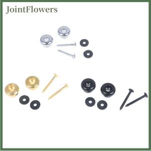 JointFlowers 2PCS Pair guitar strap locks chrome belt lock button buckle guitar accessories