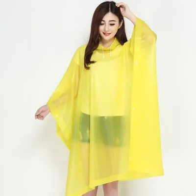 Outdoor travel amusement park raincoat cloak adult hooded raincoat bicycle raincoat unisex 130*130cm