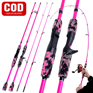 Sougayilang Joran Pancing Tongkat Pancing Berputar/Casting Fishing Rod Joran Murah Cuci Gudang 2 Bagian 1.85 Kaca Fiber Memancing Tiang Perjalanan Rod Memancing Mengatasi
