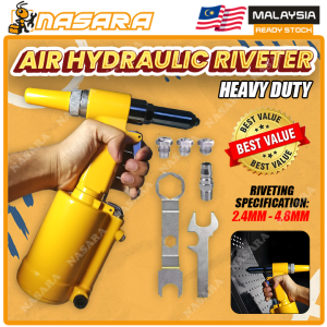 Nasara Heavy Duty Air Hydraulic Riveter Pneumatic Rivet Gun Nut Pop Nail Gun Riveting Tools / 强力油压拉钉枪
