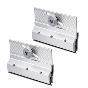Noiseless Framelessly Shower Door Rollers Brackets Durability Aluminum With Quick Tool Less Mounting System