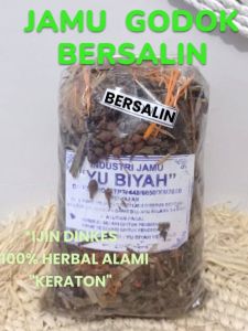 Jamu Godok Bersalin Komplit. Herbal tradisional